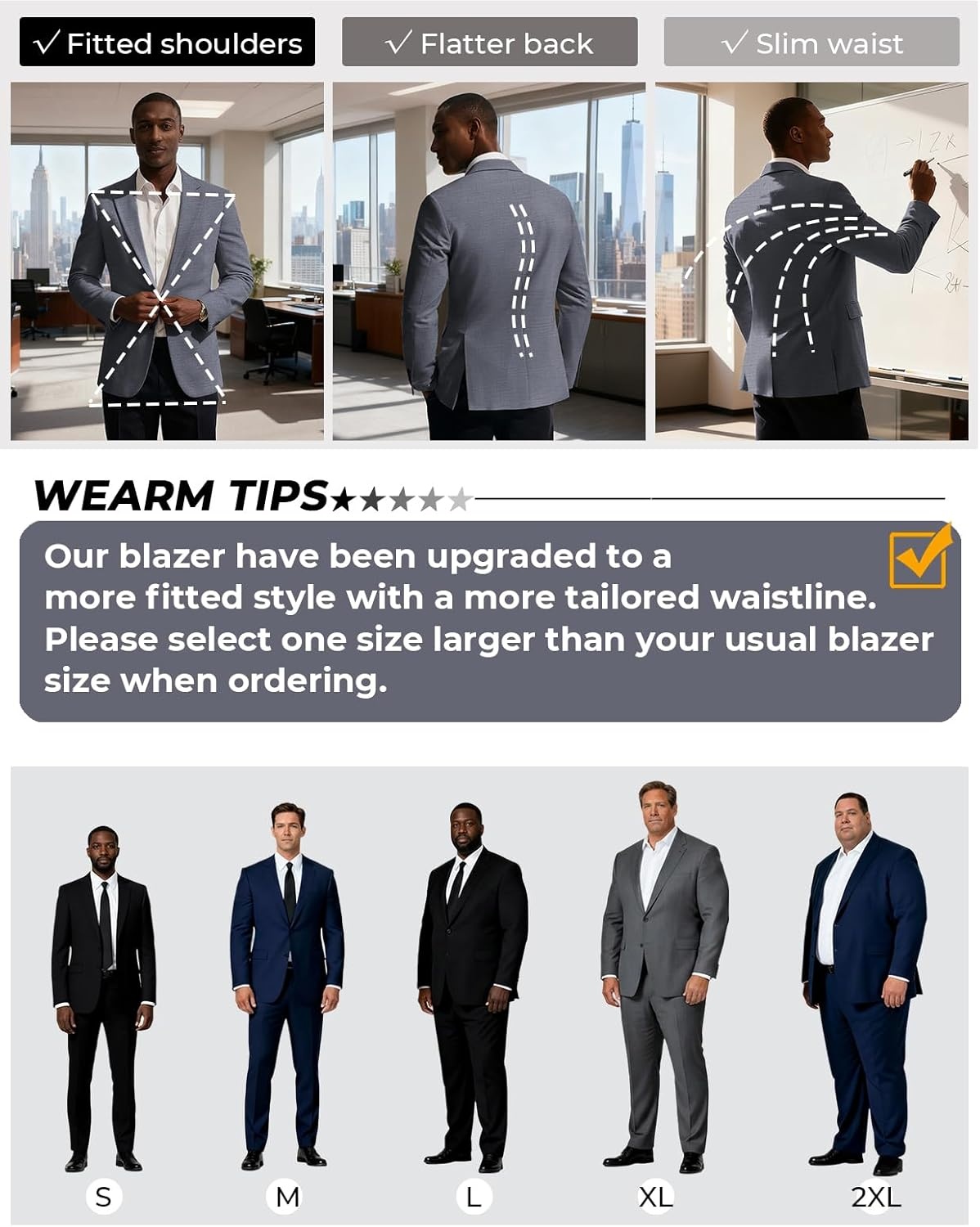 image:imagePJ PAUL JONES Mens Casual Blazer Sport Coats Two Buttons Lightweight Suit JacketGrey Blue