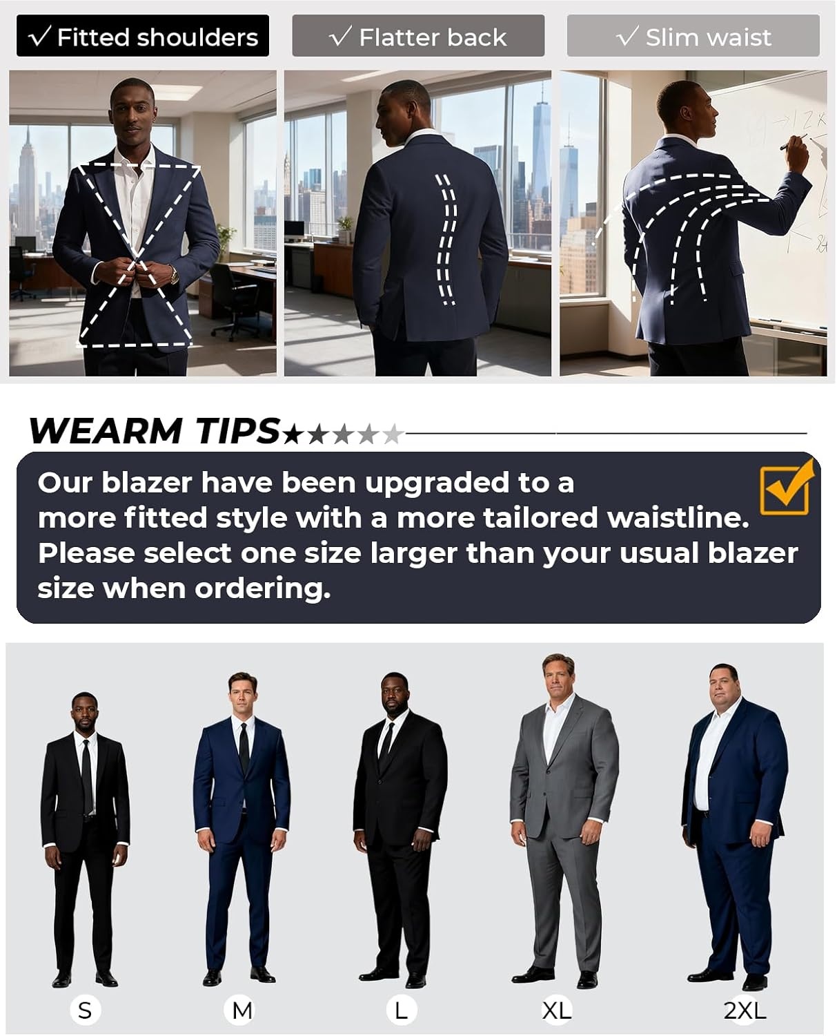 image:imagePJ PAUL JONES Mens Casual Blazer Sport Coats Two Buttons Lightweight Suit JacketNavy Blue