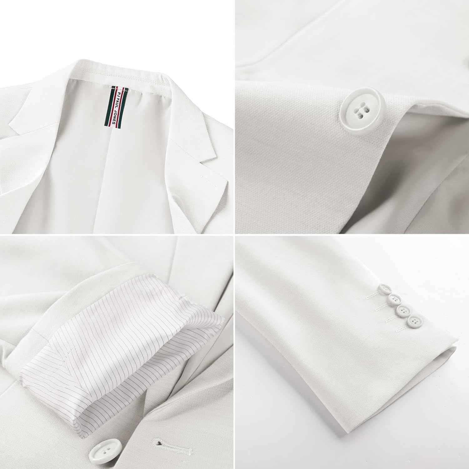 image:imagePJ PAUL JONES Mens Casual Blazer Sport Coats Two Buttons Lightweight Suit JacketWhite