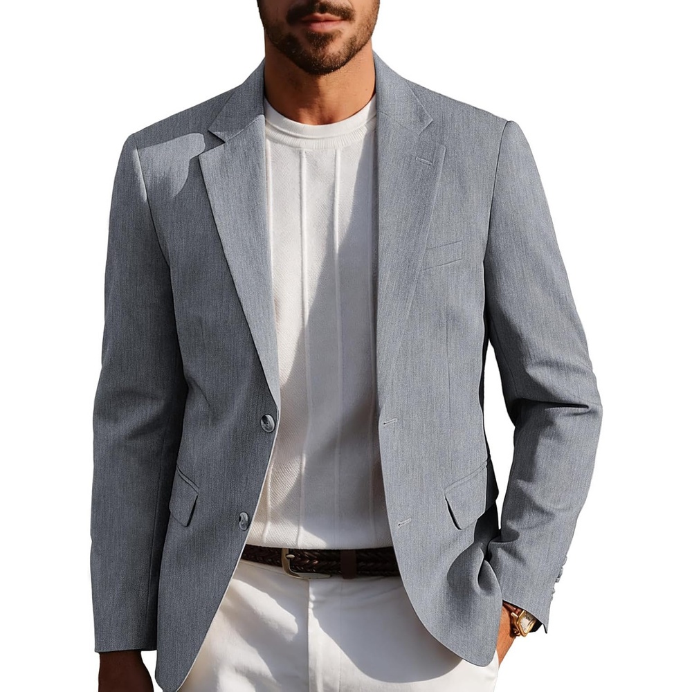 image:imagePJ PAUL JONES Blazer for Men Classic Sport Coat Casual Suit Jackets Slim FitGrey
