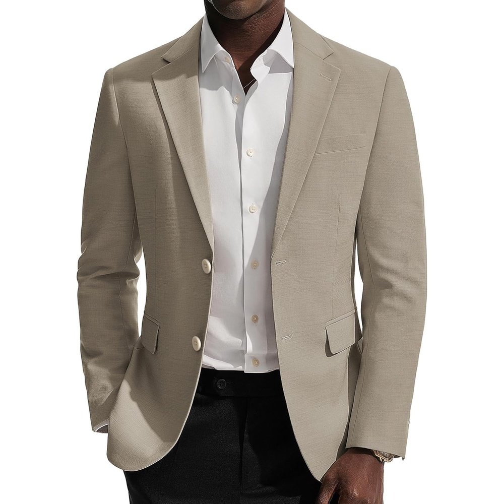 image:imagePJ PAUL JONES Mens Casual Blazer Sport Coats Two Buttons Lightweight Suit JacketCamel