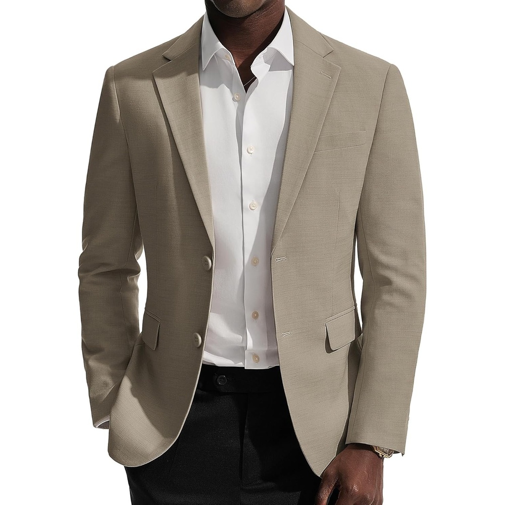 image:imagePJ PAUL JONES Mens Casual Blazer Sport Coats Two Buttons Lightweight Suit JacketLight Brown