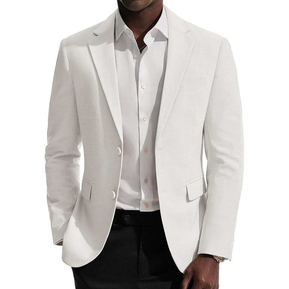 image:imagePJ PAUL JONES Mens Casual Blazer Sport Coats Two Buttons Lightweight Suit JacketWhite