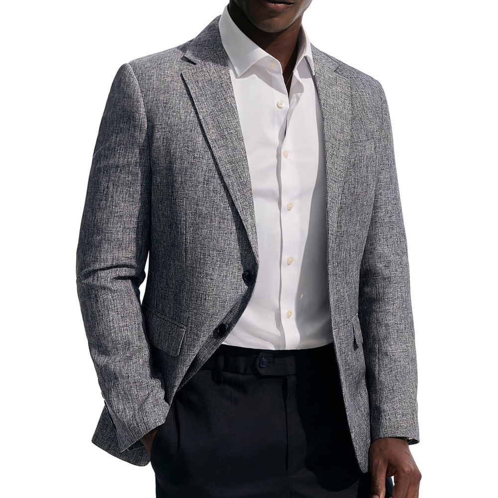 image:imagePJ PAUL JONES Mens Casual Business Sport Coat Blazer Two Buttons Slim Fit Lightweight JacketLight Grey