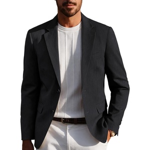 PJ PAUL JONES Blazer for Men Classic Sport Coat Casual Suit Jackets Slim Fit(Black)