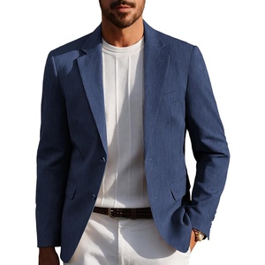PJ PAUL JONES Blazer for Men Classic Sport Coat Casual Suit Jackets Slim Fit(Dark Blue)