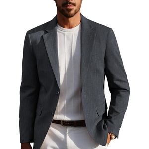 PJ PAUL JONES Blazer for Men Classic Sport Coat Casual Suit Jackets Slim Fit(Dark Grey)