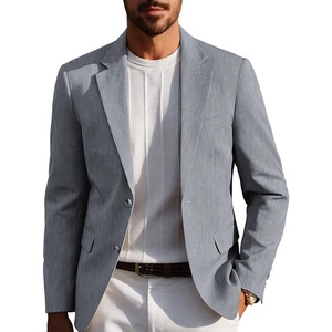 PJ PAUL JONES Blazer for Men Classic Sport Coat Casual Suit Jackets Slim Fit(Grey)
