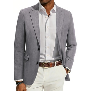 PJ PAUL JONES Mens Blazer Slim Fit Sport Coats Two Buttons Casual Suit Jackets(Blue Gray)