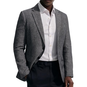 PJ PAUL JONES Mens Casual Business Sport Coat Blazer Two Buttons Slim Fit Lightweight Jacket(Dark Grey)