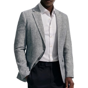 PJ PAUL JONES Mens Casual Business Sport Coat Blazer Two Buttons Slim Fit Lightweight Jacket(Light Heather Grey)