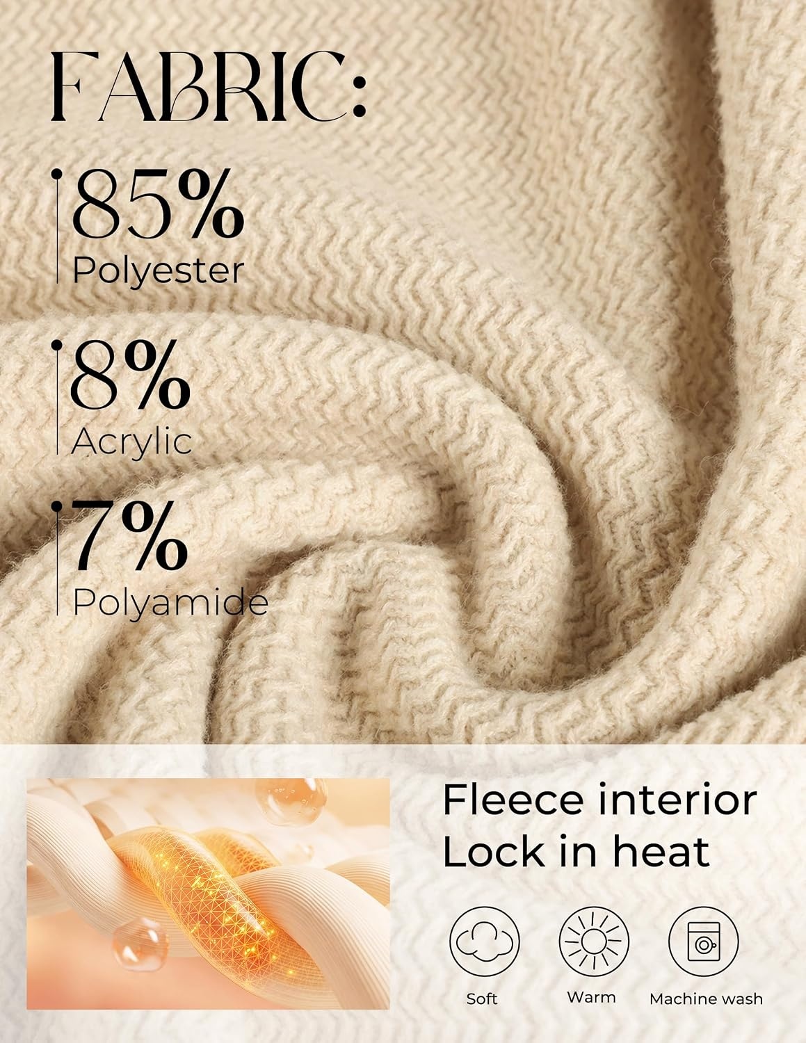 image:imagePJ PAUL JONES Mens Pullover Sweater Casual Crewneck Knit Sweaters Lightweight Long Sleeve Soft Knitted Textured Regular Fit Warm Stretchy Breathable Fall and Winter Business DaliyApricot