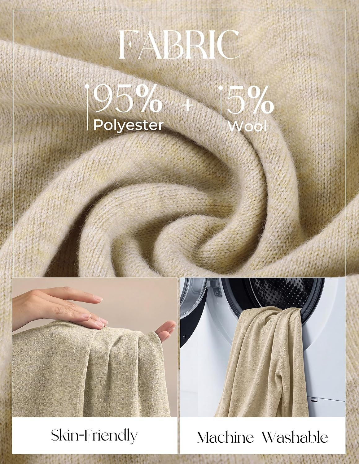 image:imagePJ PAUL JONES Mens V Neck Sweater Wool Blend Knit Pullover Sweaters Casual VNeck Long Sleeve Warm Wool Blend Fitted Style Lightweight Soft Stretchy Knit Dress Business Casual Fall Winter LayeredApricot