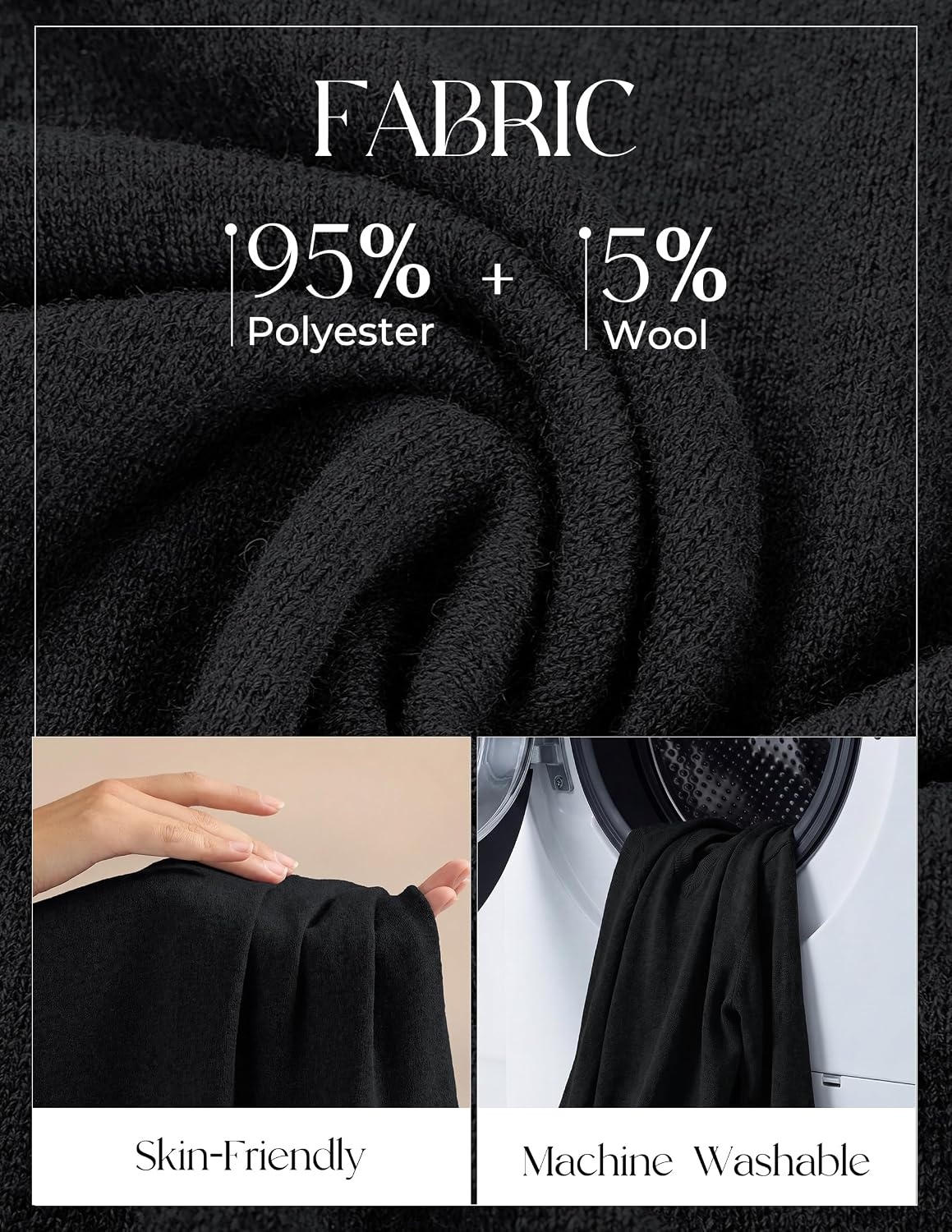 image:imagePJ PAUL JONES Mens V Neck Sweater Wool Blend Knit Pullover Sweaters Casual VNeck Long Sleeve Warm Wool Blend Fitted Style Lightweight Soft Stretchy Knit Dress Business Casual Fall Winter LayeredBlack
