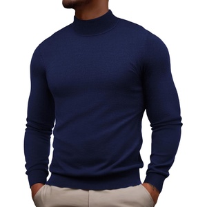 PJ PAUL JONES Mens Mock Neck Sweater Long Sleeve Sweaters | Long sleeve, Ribbed cuff and hems, Mock Turtleneck,Texture knitted, Lightweight and stretchy, Basic and thermal(Navy Blue)