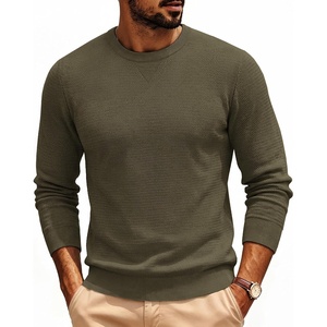 PJ PAUL JONES Mens Pullover Sweater Casual Crewneck Knit Sweaters | Lightweight, Long Sleeve, Soft, Knitted, Textured, Regular Fit, Warm, Stretchy, Breathable, Fall and Winter, Business, Daliy(Green)