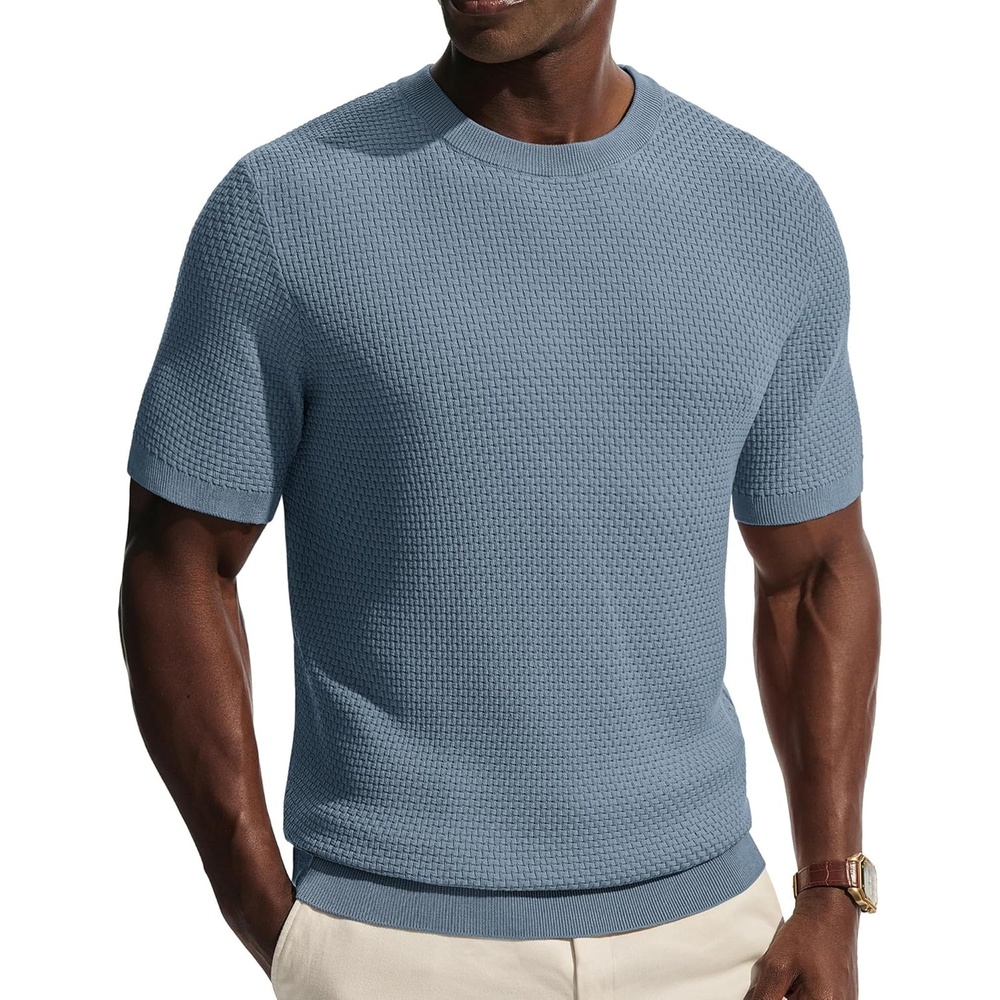 image:imagePJ PAUL JONES Mens TShirts Casual Short Sleeve Crewneck Knit Tee ShirtsBlue Gray