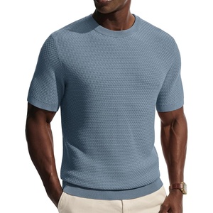 PJ PAUL JONES Men’s T-Shirts Casual Short Sleeve Crewneck Knit Tee Shirts(Blue Gray)
