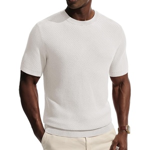 PJ PAUL JONES Men’s T-Shirts Casual Short Sleeve Crewneck Knit Tee Shirts(Ivory)
