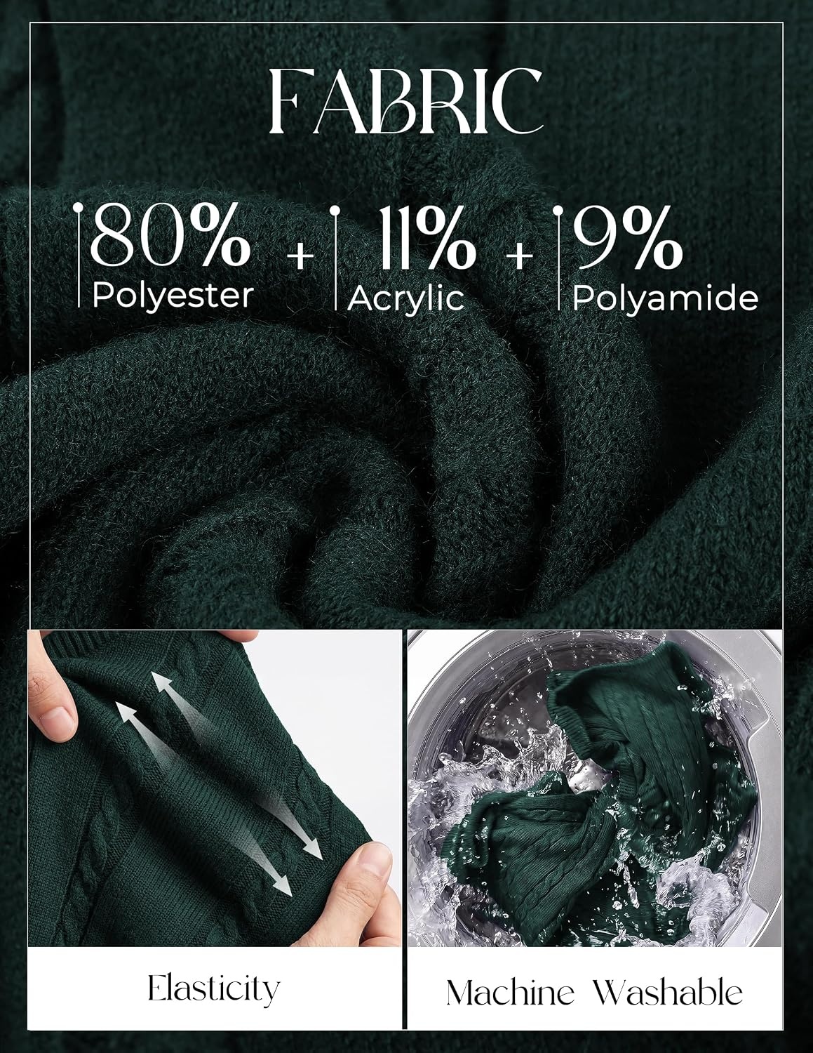 image:imagePJ PAUL JONES Mens Cable Knit Sweater Vest V Neck Sweater V Neck Pullover KnittedBreathable Stretchy Sweater VestRegular Fit Casual SweatersClassic Fall and Winter TopsDark Green