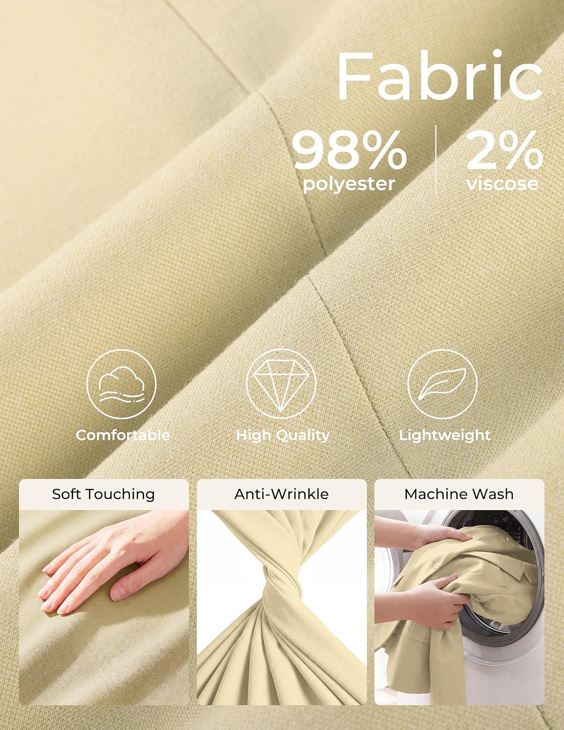 image:imagePJ PAUL JONES Mens Slim Fit Suit 2 Piece Casual Suit Set Two Button Blazer Pants Set Business Vintage Party WeddingApricot