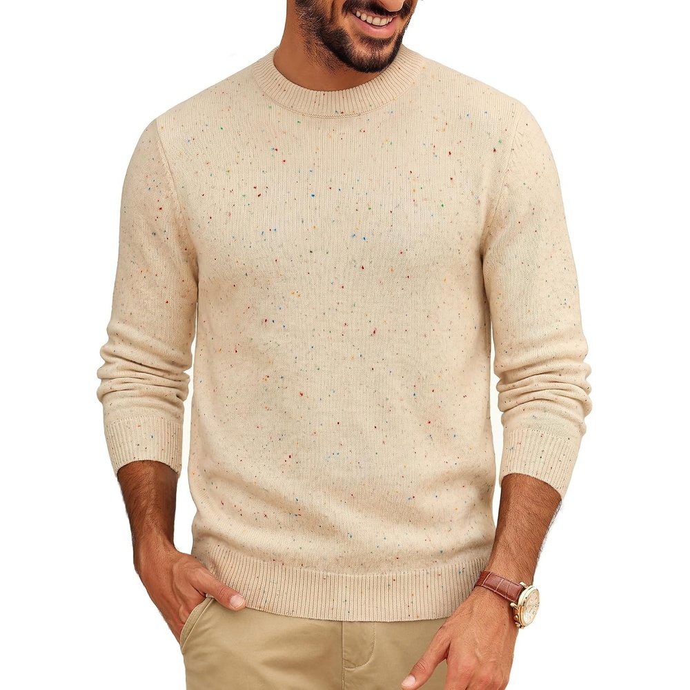 image:imagePJ PAUL JONES Mens Crewneck Sweater Lightweight Knit Pullover SweatersApricot