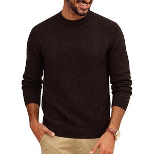 PJ PAUL JONES Mens Crewneck Sweater Lightweight Knit Pullover Sweaters(Coffee)