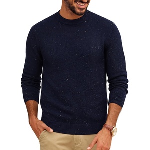 PJ PAUL JONES Mens Crewneck Sweater Lightweight Knit Pullover Sweaters(Navy Blue)