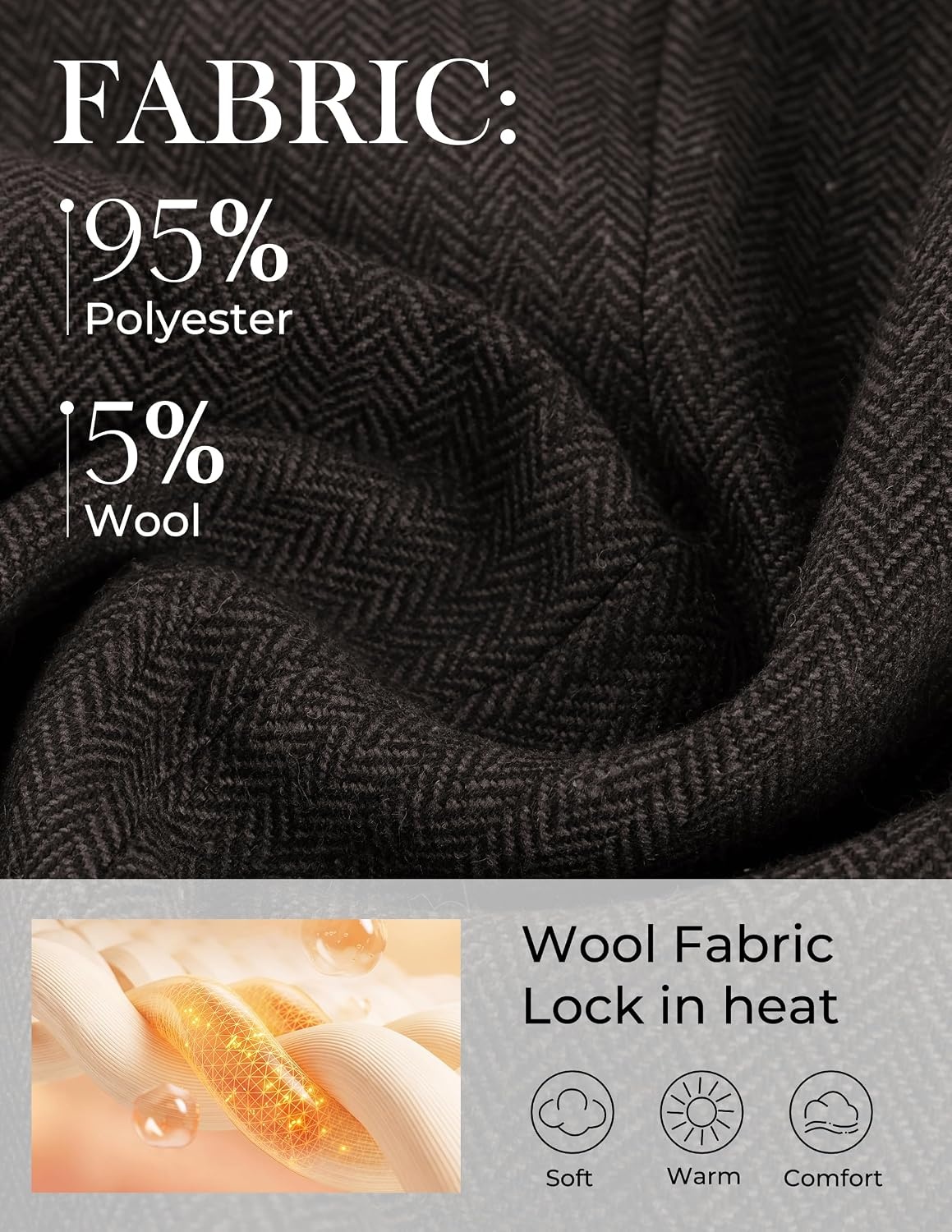 image:imagePJ PAUL JONES Mens 2 Piece Suits Wool Blend Tweed Herringbone Suit SetCoffee