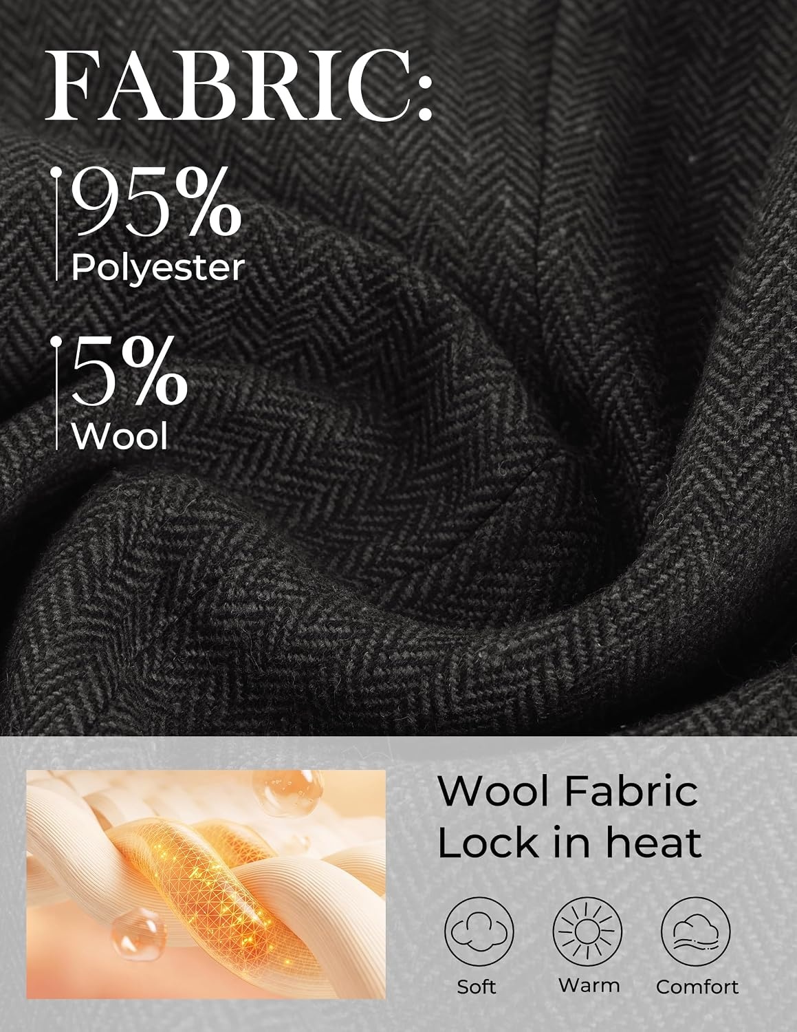 image:imagePJ PAUL JONES Mens 2 Piece Suits Wool Blend Tweed Herringbone Suit SetDark Gray