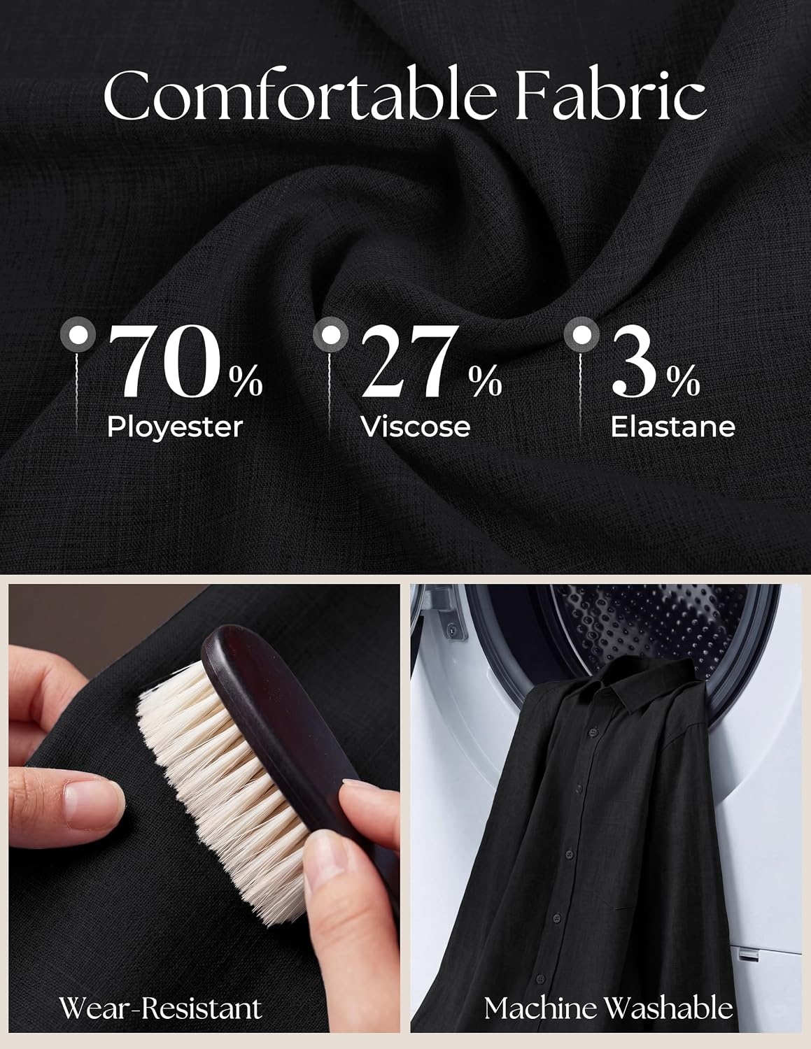 image:imagePJ PAUL JONES Mens Button Down Long Sleeve Shirts CasualBlack