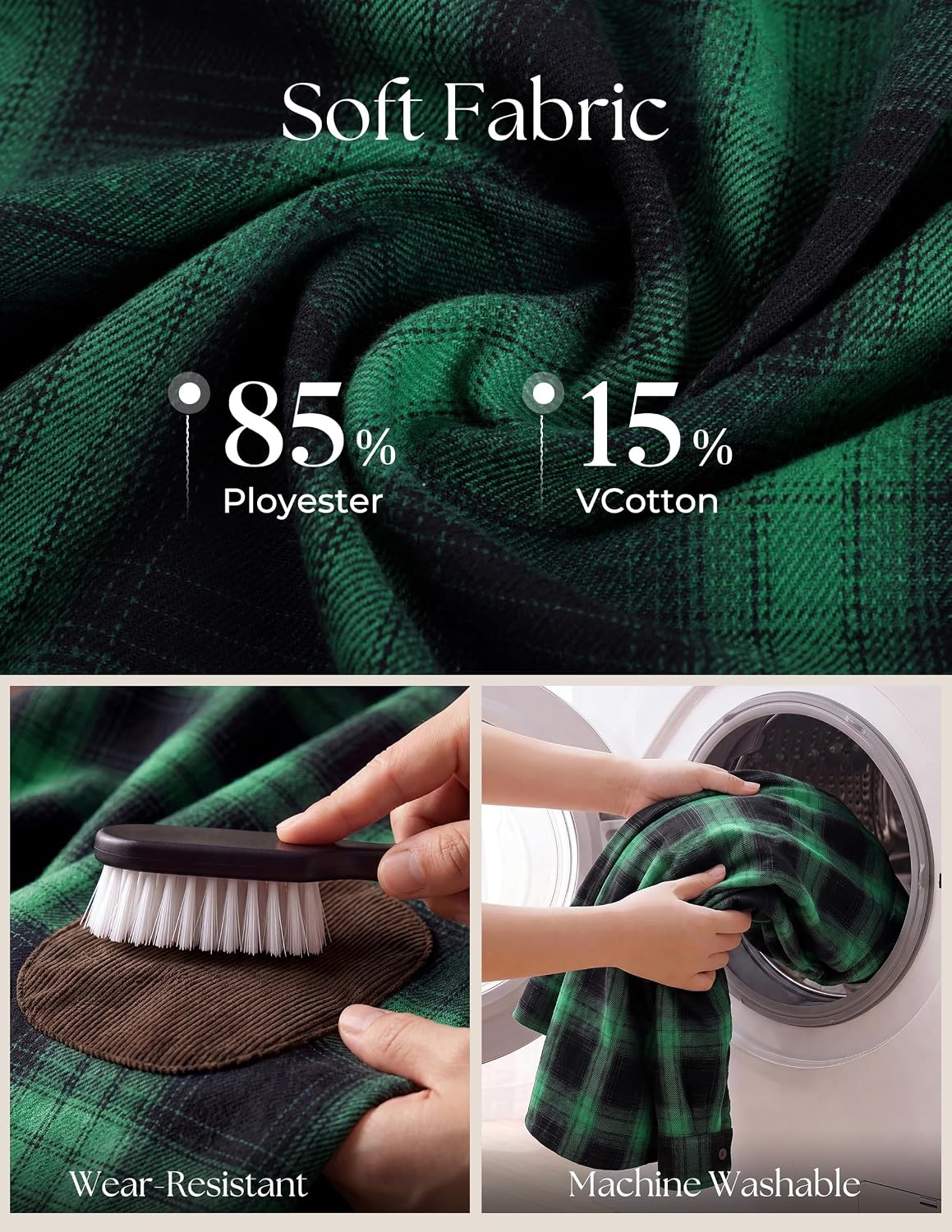 image:imagePJ PAUL JONES Mens Cotton Flannel Long Sleeve Button Down Plaid Work ShirtForest Green Paid