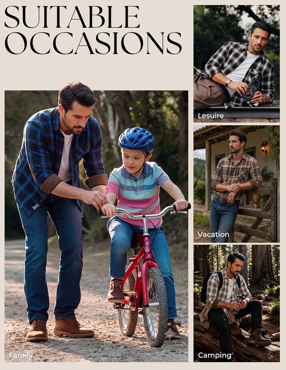 image:imagePJ PAUL JONES Mens Cotton Flannel Long Sleeve Button Down Plaid Work ShirtNavy Blue Plaid