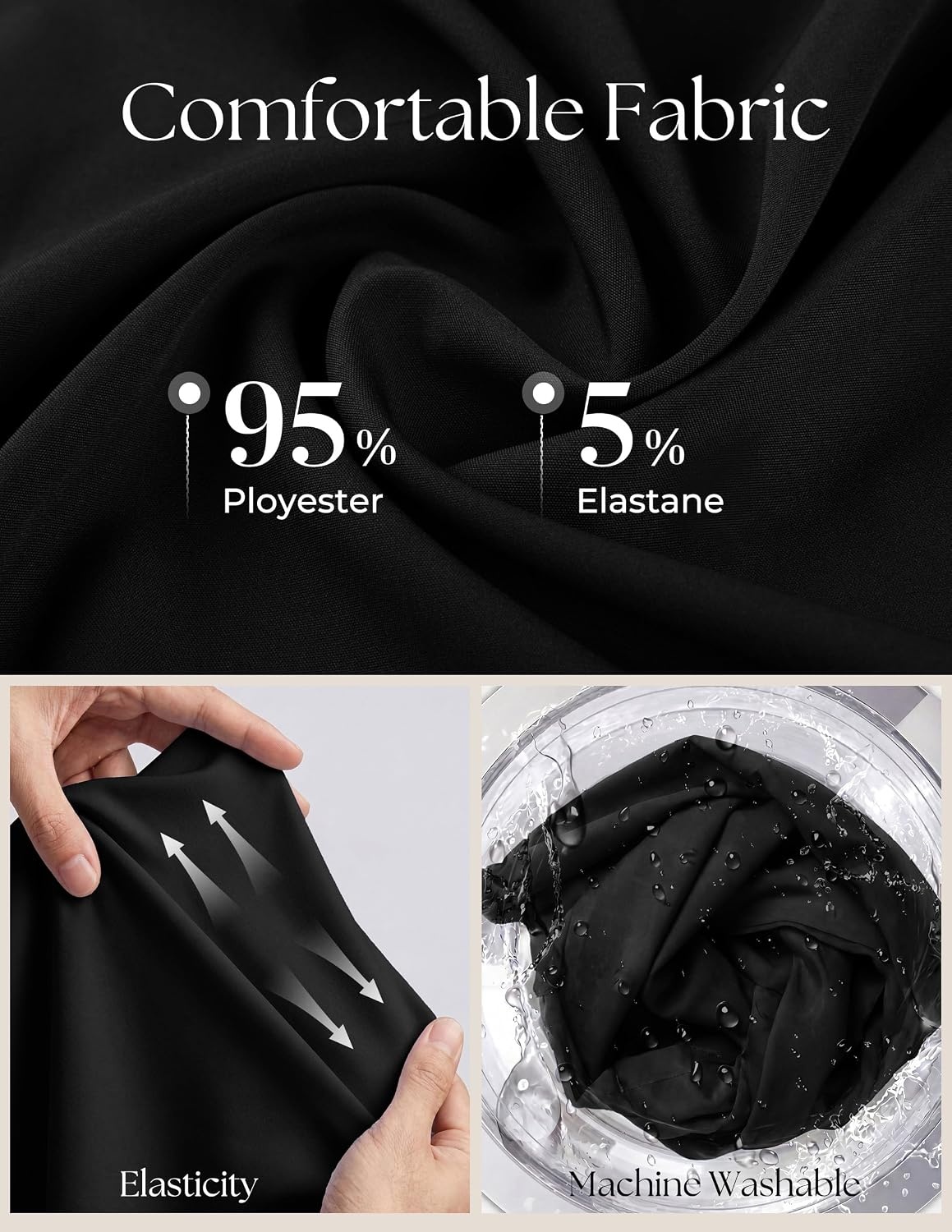 image:imagePJ PAUL JONES Mens Dress Shirts Long Sleeve Wrinkle Free Button Down ShirtBlack