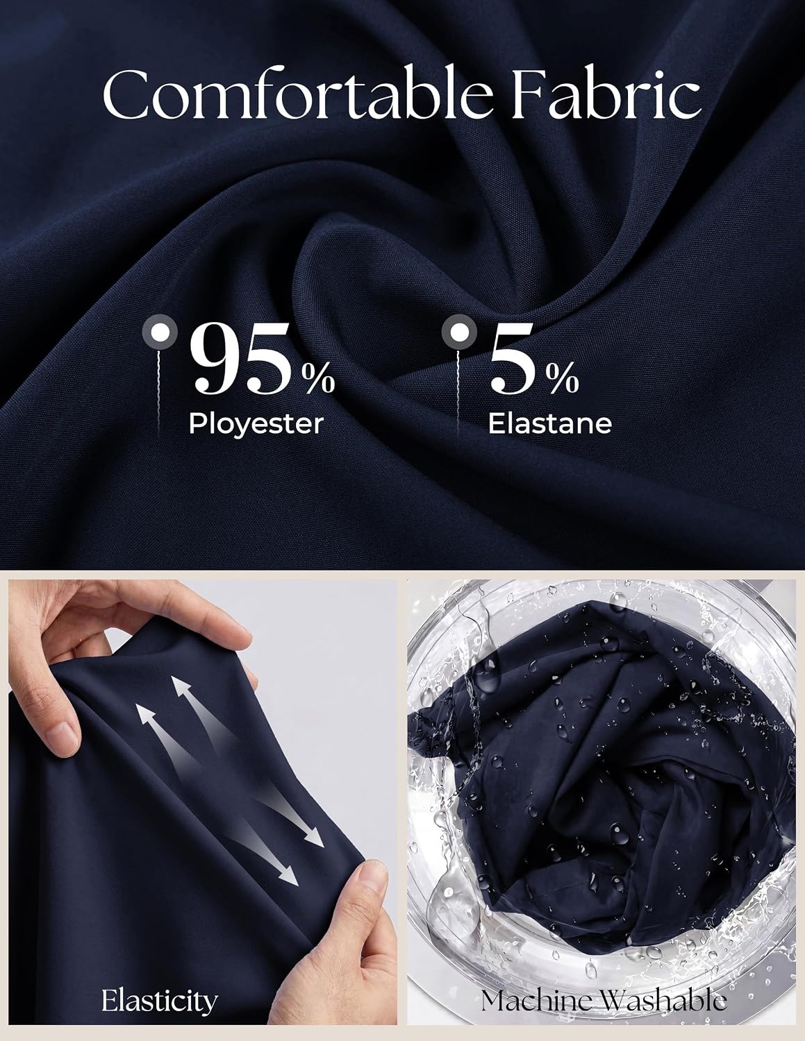 image:imagePJ PAUL JONES Mens Dress Shirts Long Sleeve Wrinkle Free Button Down ShirtNavy Blue