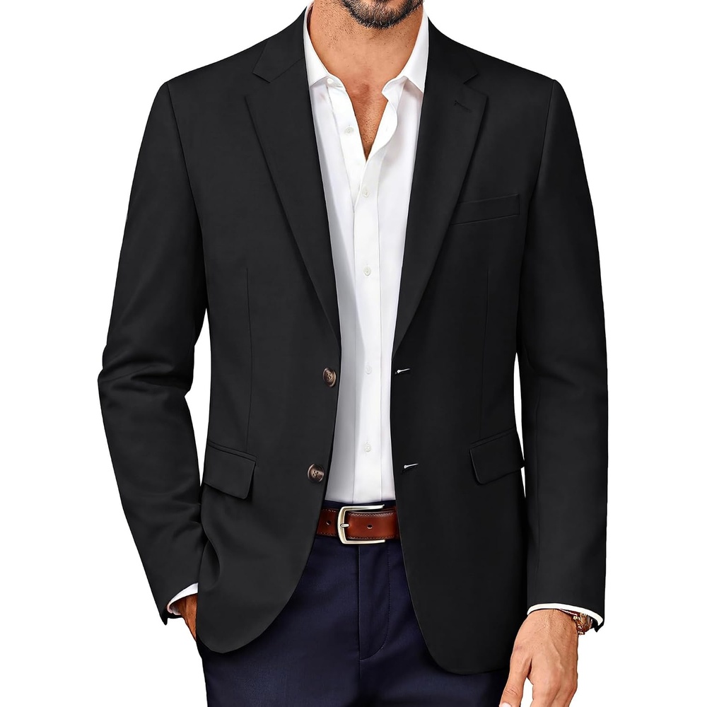 image:imagePJ PAUL JONES Mens Blazer Wool Blend Lightwieght Business Sport Coat JacketBlack