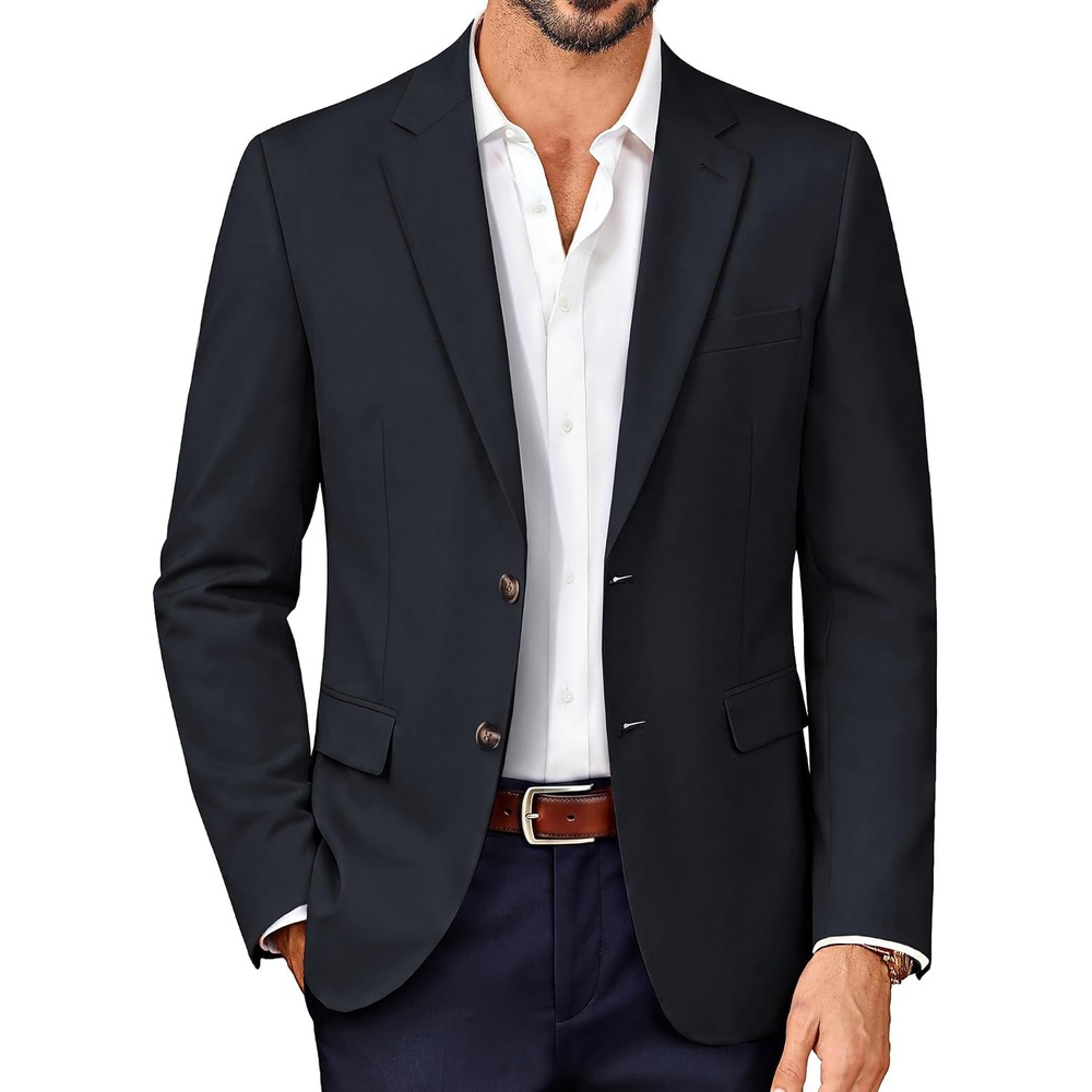 image:imagePJ PAUL JONES Mens Blazer Wool Blend Lightwieght Business Sport Coat JacketNavy Blue