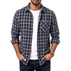 Navy Beige Plaid