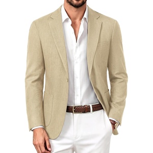 PJ PAUL JONES Casual Blazer for Men Lightweight Seamless Sport Coat Jakcet(Khaki)