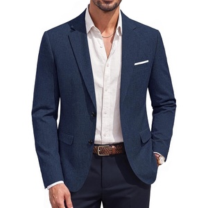 PJ PAUL JONES Mens Blazer Casual Lightweight Texture Sport Coat Jacket(Navy)