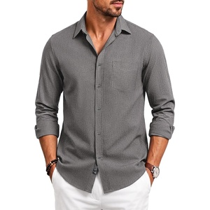 PJ PAUL JONES Mens Button Down Long Sleeve Shirts Casual(Medium Gray)